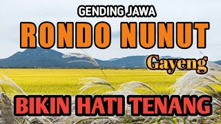 GENDING JAWA RONDO NUNUT GAYENG BIKIN HATI TENANG