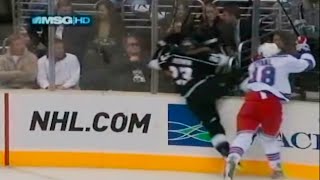 Dustin Brown vs Marc Staal | 12/17/2008