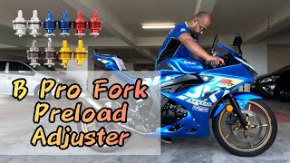 GSXR150 - B Pro Preload Adjuster Installed