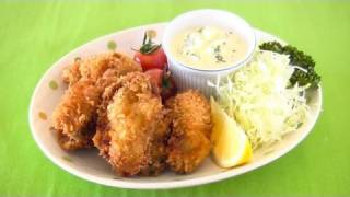 Kaki Furai (Deep Fried Oyster) with Tartar Sauce カキフライのタルタルソース添え