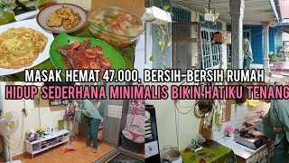 Rutinitas sehari-hari IRT Di rumah kontrakan masak hemat 47.000, Bersih-bersih rumah #dailyvlog