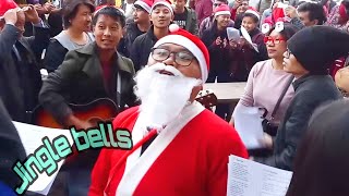 Jingle bells song | live performance in cannaught place street delhi |एक बार सुन के तो देखो ऐसी आवाज