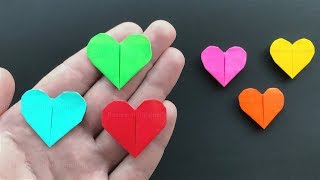 Origami Herz basteln mit Papier - Bastelideen für Geschenke - Einfaches Herz falten für Valentinstag