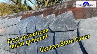 First ausspitzen - Schiefer Schuppendeckung in Hamburg - Tutorial Lehrvideo - Schieferdecker Sachsen