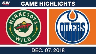 NHL Highlights | Wild vs. Oilers - Dec 7, 2018