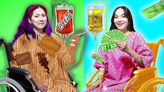 RICH VS BROKE GIRL IN HOSPITAL | CRAZY & FUNNY RICH VS POOR SITUATIONS BY CRAFTY HACKS PLUS