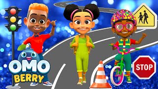 OmoBerry Street Safety Song & Video On Road Safety | Learning Songs For Kids + Safety First Rhymes