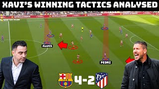 Tactical Analysis : Barcelona 4-2 Atletico Madrid | Xavi And Simeone's Tactical Battle|