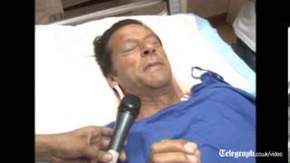 Imran Khan campaigns from hospital bed