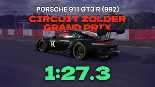 GT Sprint - Circuit Zolder Grand Prix 1:27.3 - Porsche 911 GT3 R (992) | iRacing