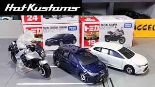 NEW Tomica April Release Toyota Corolla Touring And Suzuki Katana