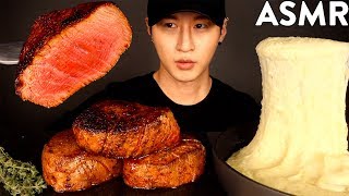ASMR FILET MIGNON & STRETCHY CHEESE MUKBANG (No Talking) COOKING & EATING SOUNDS | Zach Choi ASMR