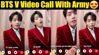 BTS V Video Call With Army on Siminvest Full Video 😍 BTS V New Video