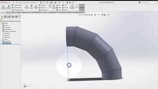 How to design a ROUND DUCT TYPE in SOLIDWOKRS 2020