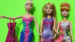 Elsa, Anna & Rapunzel- Beautiful, sparkling dresses, music and fun!