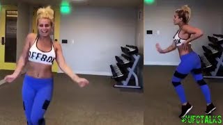Paige Vanzant Practicing For Her Dancingabc Redemption footage , Amazing After workout dances