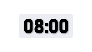 8 Minute Timer - Minimal Countdown Timer [Light Theme]