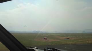 Air Niugini B767 landing into smoke at Jacksons