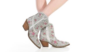 Dingo Rhinestone Cowgirl Leather Bootie SKU: 9920445