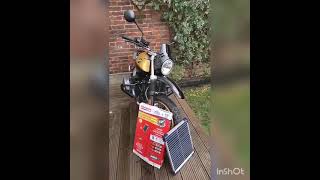 Optimate 20 watt solar charger BMW R9T Urban GS Test