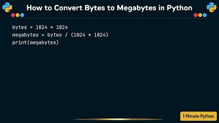 How to Convert Bytes to Megabytes in Python