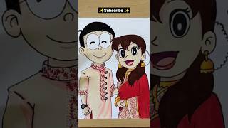 Indian Style Nobita and shizuka Part 2 #trending #drawing #viral #shorts #doraemon #haroonartclub