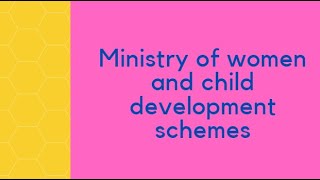 #Ministry of women and child development/ Schemes/(2020)/English