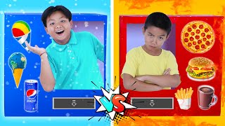 Hot vs Cold Vending Machine Toys Showdown: Pretend Play with Alex and Eric