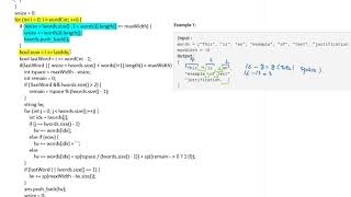 Text Justification ( algorithm problem solving )