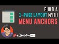 Create a One Page Layout with Elementor - including the Menu with Anchors