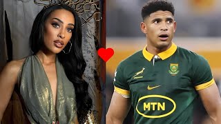 Sarah Langa is dating 22 year old Springbok player Sacha Feinberg-Mngomezulu allegedly