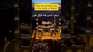 How do grades rise in the eyes of Allah? |اللّٰہ کی نظر میں درجات کیسے بلند ھوتے ھیں
