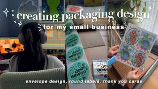 Studio Vlog | how I make thank you cards, labels, and printing on envelopes for my sticker shop