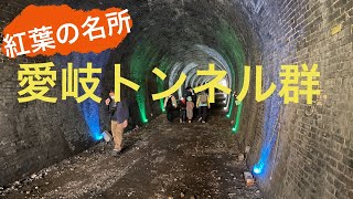 100年前の鉄道トンネル！？　愛岐トンネル群の廃線跡を歩きながら紅葉堪能。生演奏にビール、ご当地弁当で大満足！！