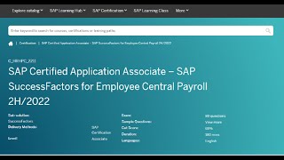 SAP SuccessFactors EC Payroll Valid 2H2022 C_HRHPC_2211 Dumps | SF-ECP Certification Questions