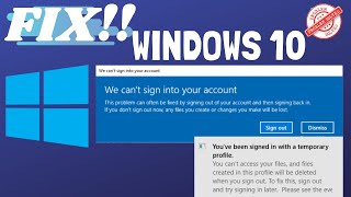 We can't sign into your account windows 10 [Now Fixed]