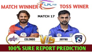 #LPL2021 JAFFNA vs COLOMBO Match Prediction Preview Tips #DevaBhai #TelgramTiper
