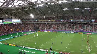 Wales get the match started