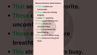 Demonstrative determiners in English Grammar #english #shorts #demonstratives