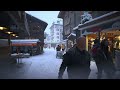 walking in heavy snowfall in zermatt switzerland 8k hdr video