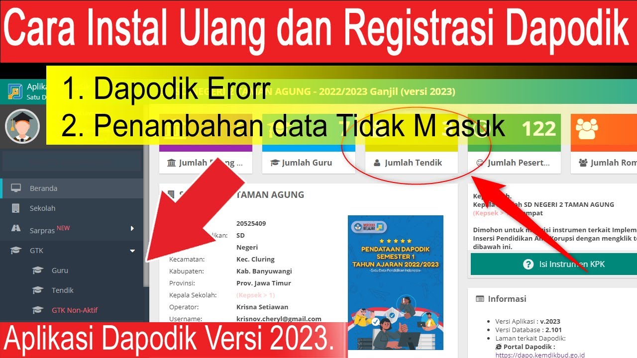 Cara Instal Ulang Dan Registrasi Aplikasi Dapodik 2023 - YouTube