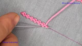 Palestrina Stitch Tutorial, Bead Stitch/Moti Tanka, hand Embroidery For Beginners