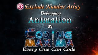 Cpp Exclude Value in Array | Cpp programming | 1080P HD | Coding Maxima | coding animations