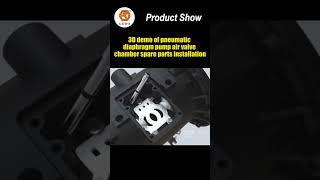 How do install spare parts of the pneumatic diaphragm pump air valve chamber? #GODO #pumps #AODD