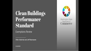 Clean Buildings Performance Standard Webinar Series: Exemptions