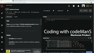 Codewars 7 kyu Maximum Product JavaScript