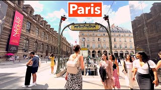 PARIS FRANCE - SUMMER WALK IN PARIS - HDR WALKING IN PARIS -4K HDR60fps