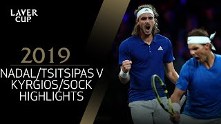 Nadal / Tsitsipas v  Kyrgios / Sock Match Highlights | Laver Cup 2019