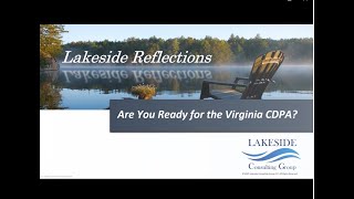 Lakeside Reflections: Virginia Consumer Data Protection Act (CDPA)