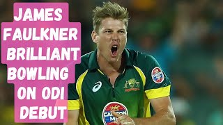 James Faulkner Brilliant Bowling On Debut Vs West Indies